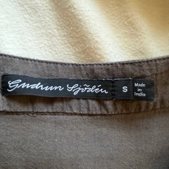 Gudrun Sjoden 3/4 Sleeve Button Up Colorblock Dress Multi Womens Size S Boho - Picture 5 of 7